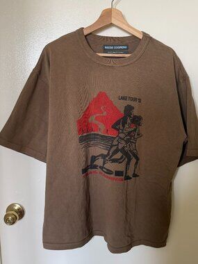 Reese Cooper Brown Lake Tour 22 RCI Trail Running Graphic Logo Crew Neck T Shirt